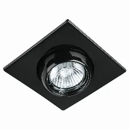 Luminario cuadrado negro spot esférico, lámpara no incluida, Foto 1 Ferreterias Truper