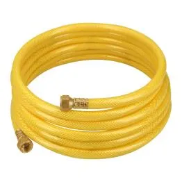 Manguera para gas 3/8 flexible amarilla de 4 m c/conexión, Foto 1 Ferreterias Truper