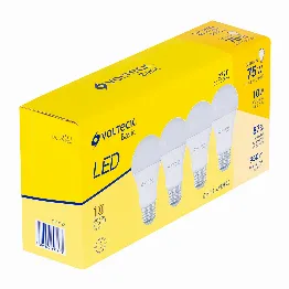 Pack de 4 lámparas LED A19 10 W (equiv. 75 W), luz cálida, Foto 1 Ferreterias Truper