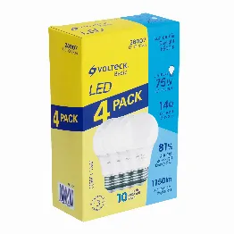 Pack de 4 lámparas LED A19 14 W (equiv. 75 W), luz de día, Foto 1 Ferreterias Truper